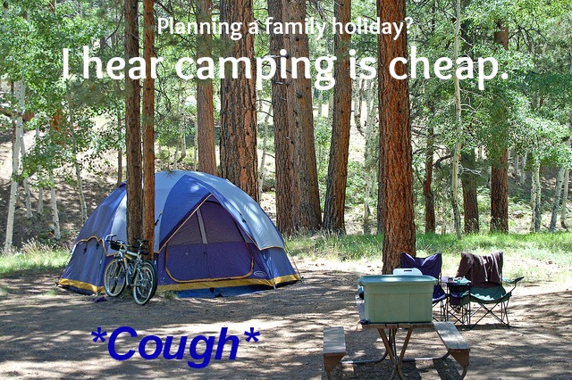 Planning a family holiday? I hear camping is cheap