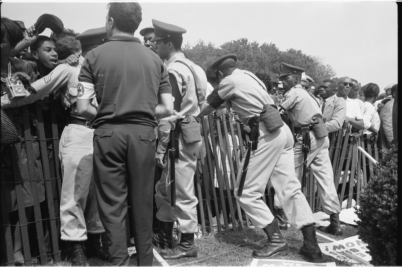 Civil rights march on police line, Washinton, DC 1963