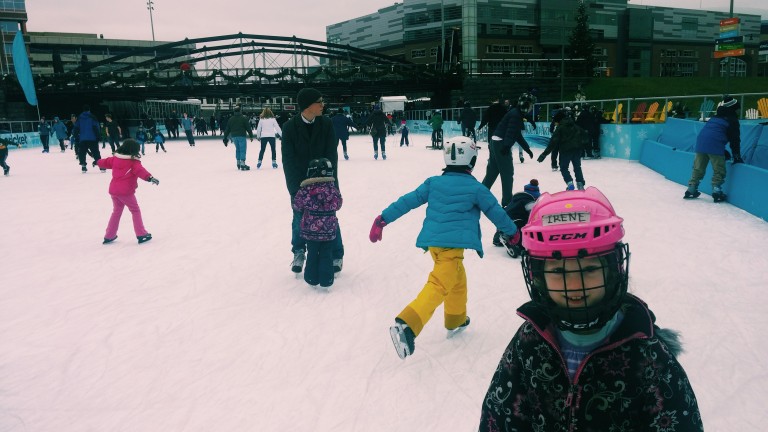 Canalside skating